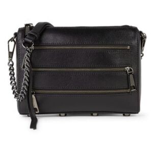 Rebecca Minkoff Mini 5 Zip Crossbody Bag Black